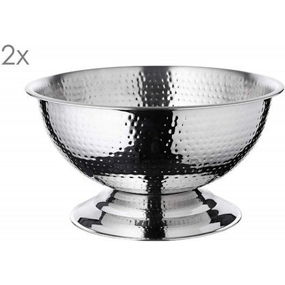 Champagnekommen set 2 stuks Ø 40 cm roestvrij staal