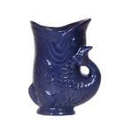 Ceramic Decorative Pot Fish Shape Blue Ø9 cm