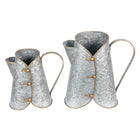 Decoration Watering Can Set of 2 Grey Metal