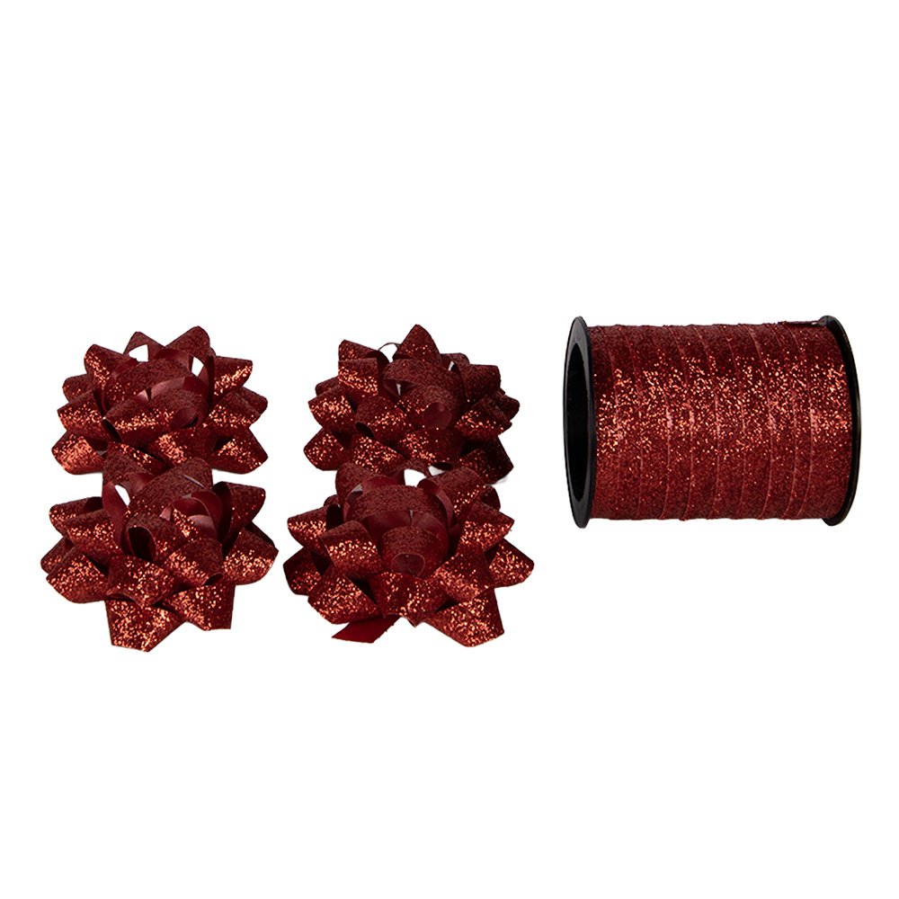 Decoration Ribbon 5x5x15 cm Red Plastic