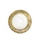 Platte schaal 27 cm wit goud