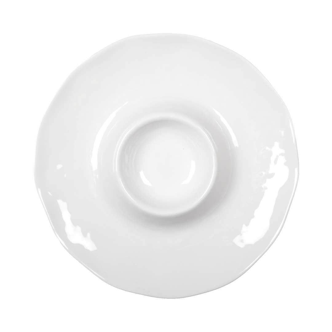 Aperitiefschaal 35x35x3 cm melamine wit
