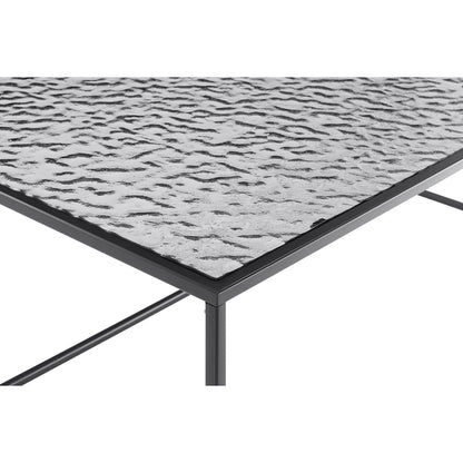Salontafel 110x55x45 cm rookglas zwart
