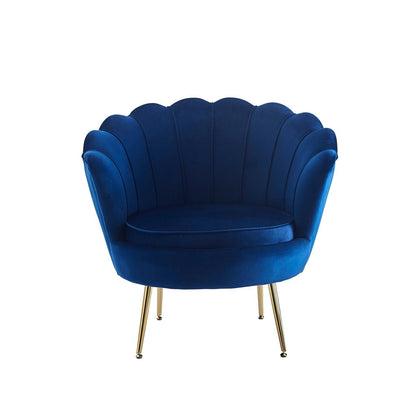 Tub armchair made of dark blue velvet