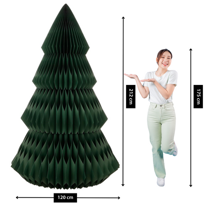 Decoratieve kerstboom papier 120x212 cm groen