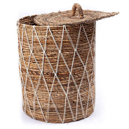 Laundry Basket With Lid KISA Made of Environmentally Friendly Banana Fibre