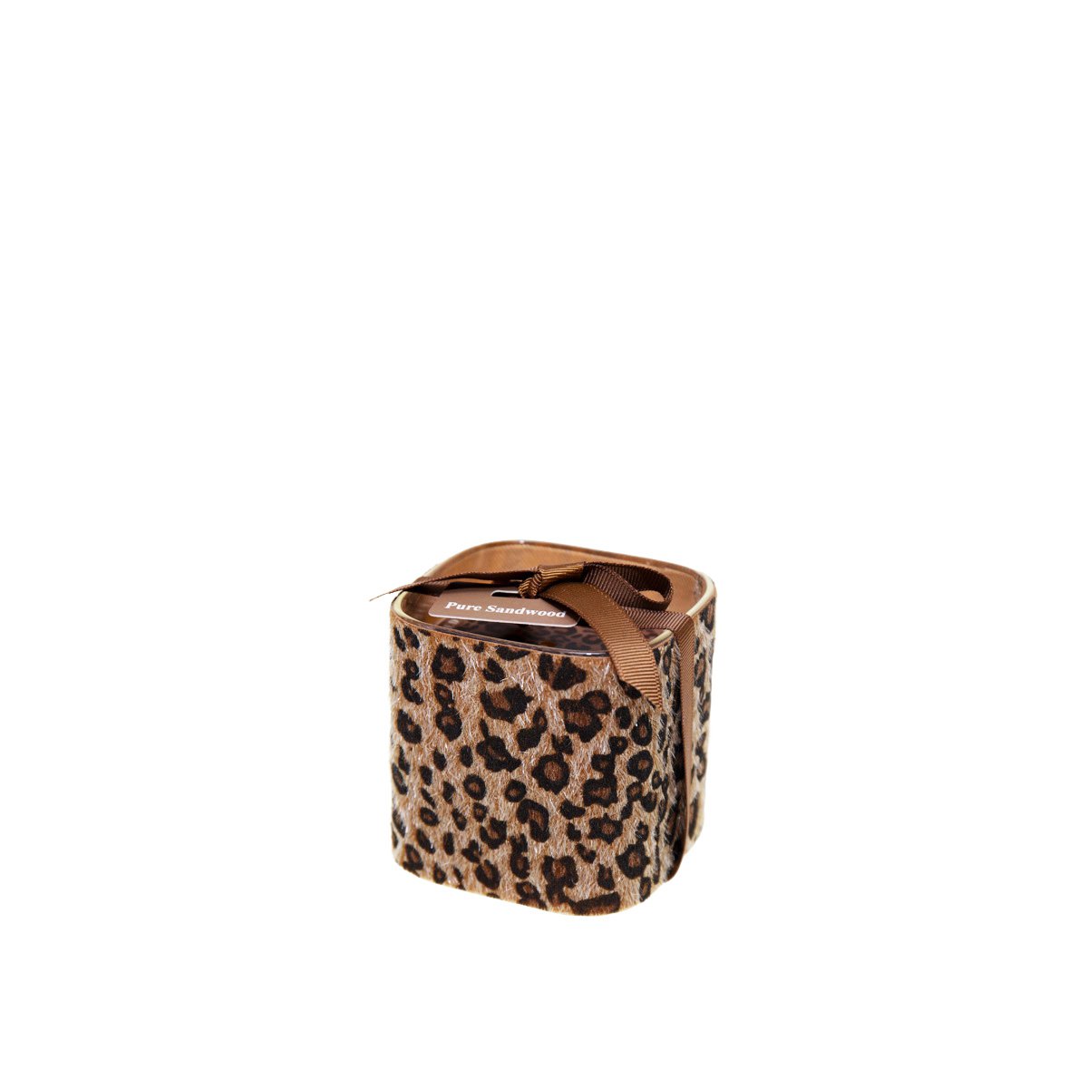8x8x8cm leopard glass candle