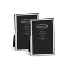 Fotolijst 9x13 cm verzilverd staal set van 2