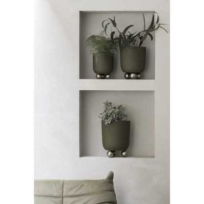 Plantenpot Estilo Klein 19 cm groen metaal