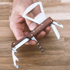 Multitool bijl kurkentrekker 5-in-1 metaal hout