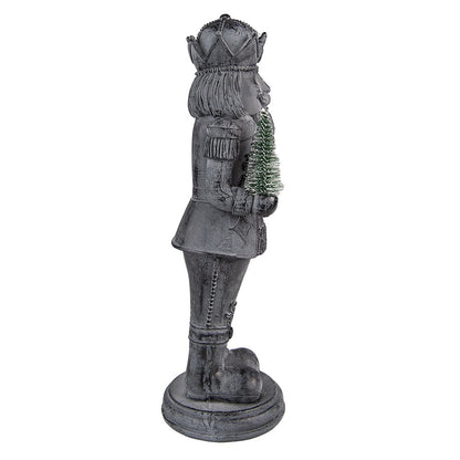 Nutcracker Figurine 32 cm Grey Plastic Christmas Decoration