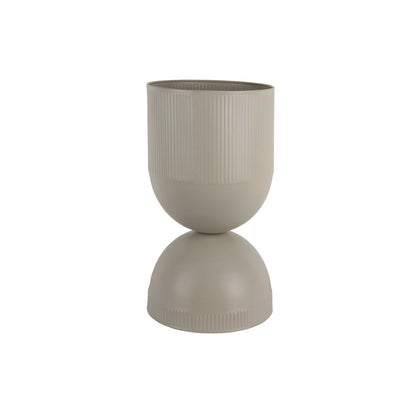 Plantpot Tonar 26x45 cm grijs metaal