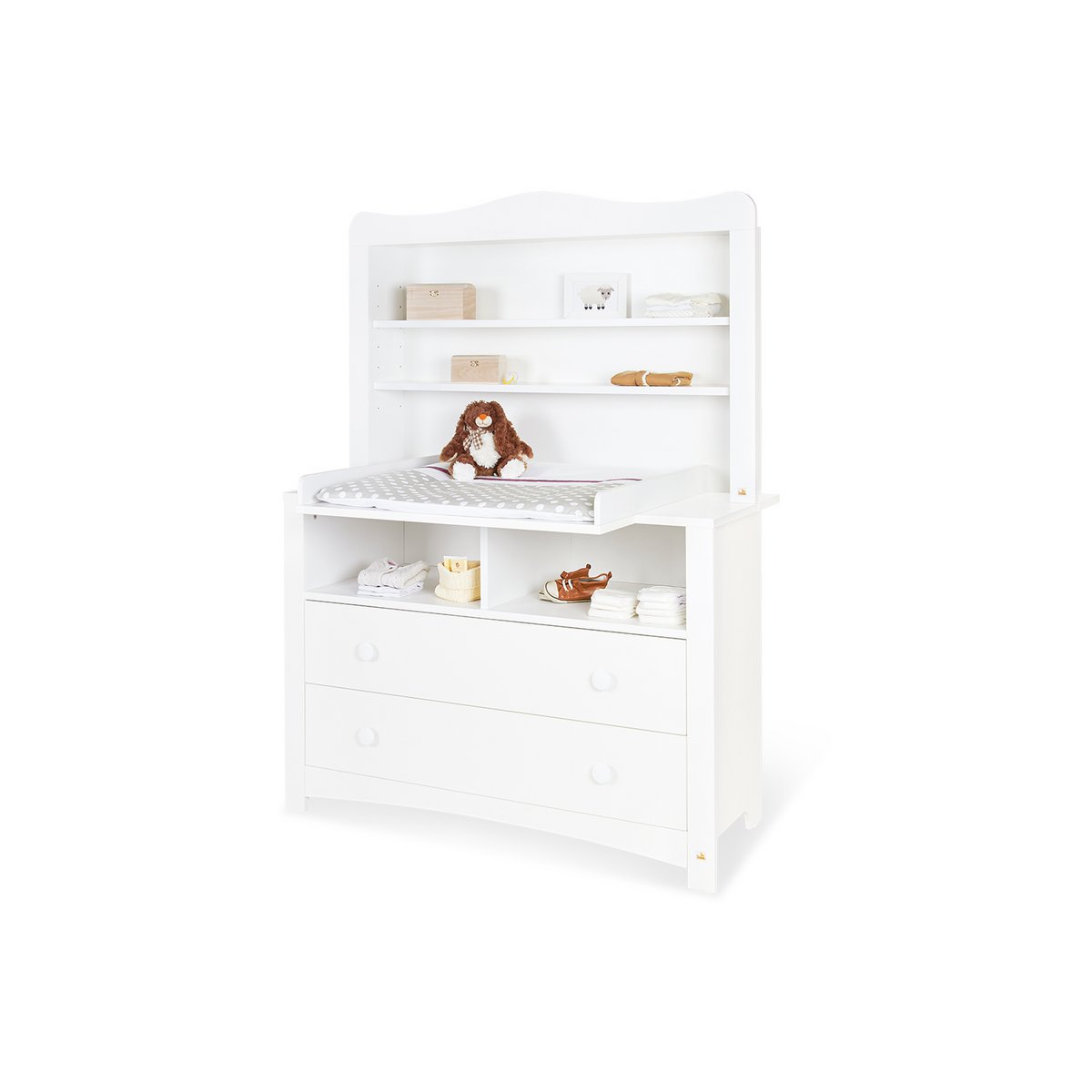 Commode met commodeblad 130x77x180 cm wit hout