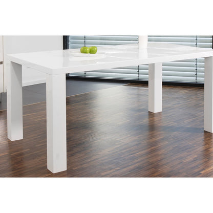 Eettafel 180x90x76 cm wit MDF