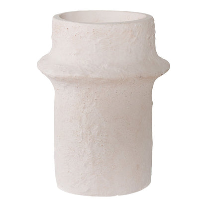 Kandelaar set 2 stuks wit keramiek cement