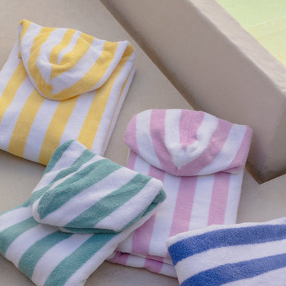 Kinderbadstrandponcho geel