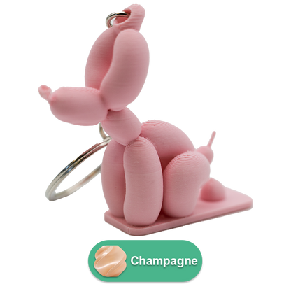 Sleutelhanger ballon hond poepend PLA