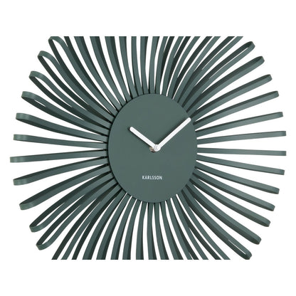 Wandklok 48 cm groen ijzer