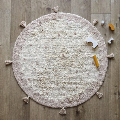 Kinderkleed rond 110 cm katoen stippen