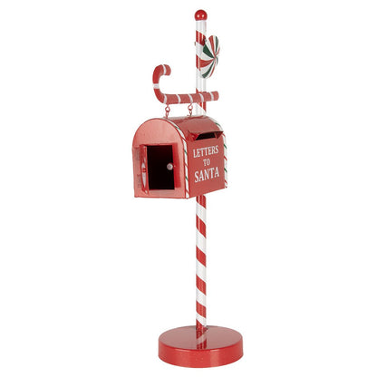 Kerstdecoratie Brievenbus 20x12x51 cm Rood Metaal