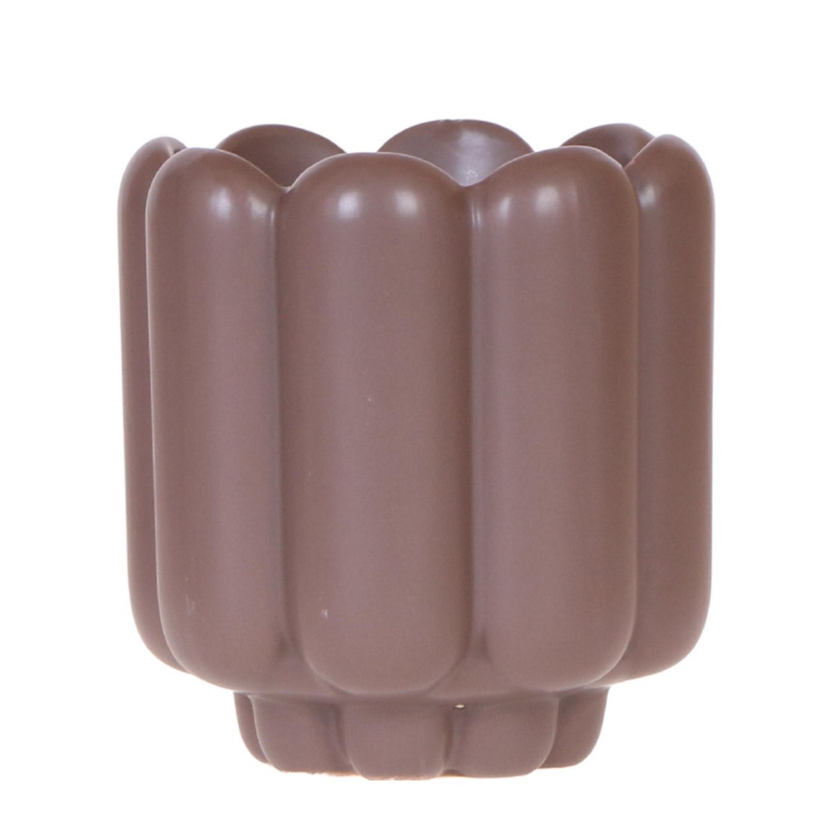 Keramieken Retro Sierpot - Bruin - Ø9cm