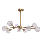 Hanglamp 80x45 cm goudkleurig metaal glas