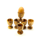 Eierdopjes olijfhout set van 6
