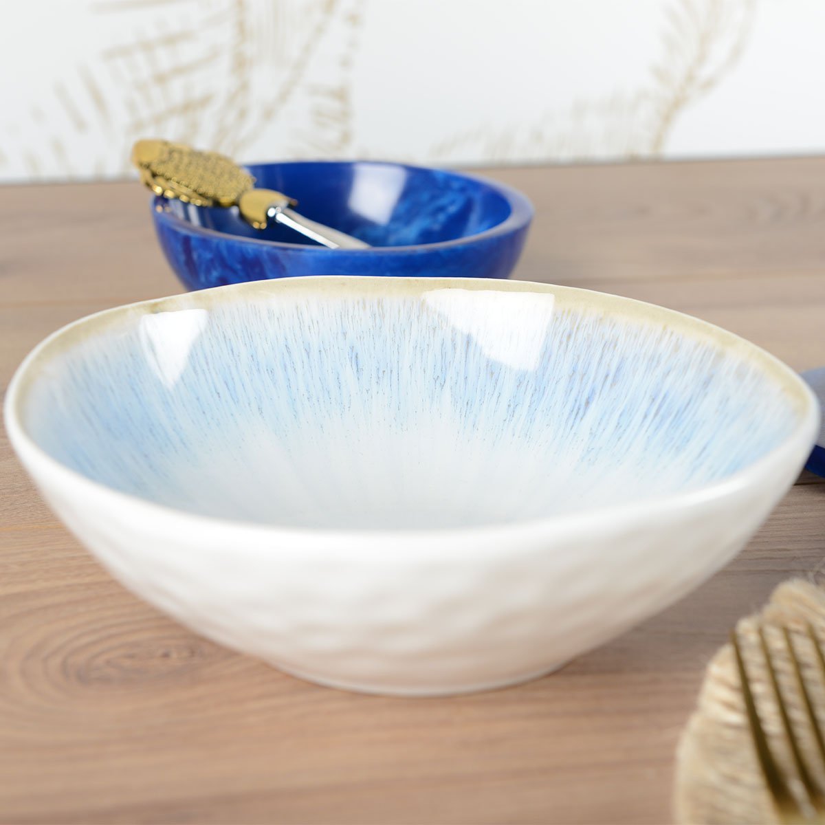 Kom 17,5 cm lichtblauw keramiek