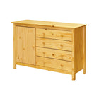 Dressoir massief dennenhout bruin 120x40x80 cm
