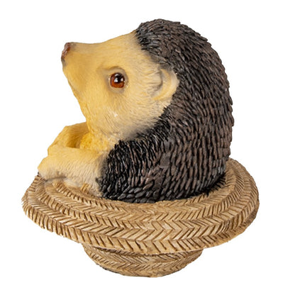 Figurine Hedgehog 8x8x9 cm Brown Plastic Hedgehog Home Accessories