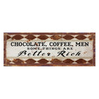 Text plate 36x13 cm Brown Black Iron Wall plate