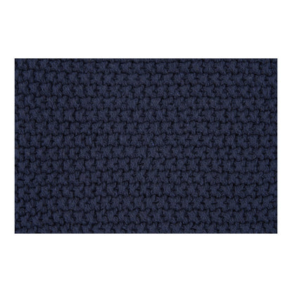 Plaid 130x170 cm gerecycled katoen donkerblauw