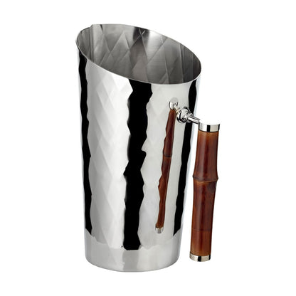 Krug 20 cm bamboe staal zilver