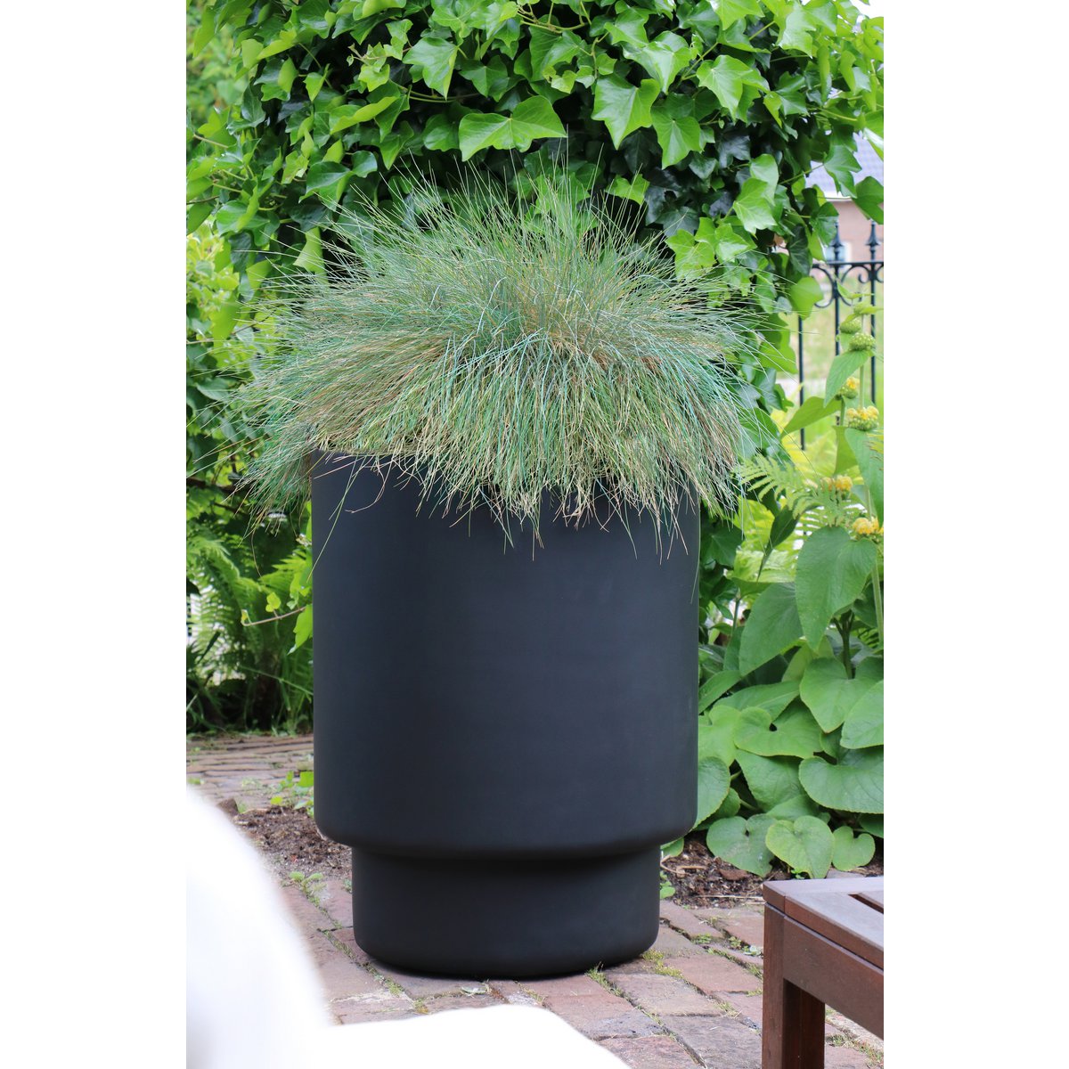Plantenpot 50x65 cm zwart fiberstone