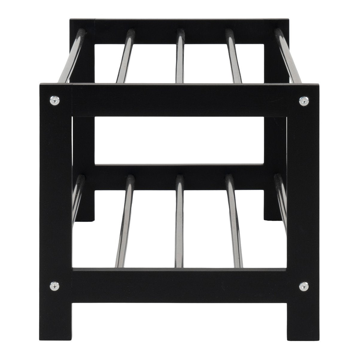 Schoenenrek 78x34x32 cm zwart populier staal