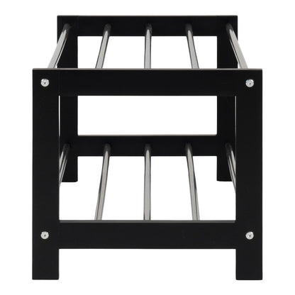 Schoenenrek 78x34x32 cm zwart populier staal