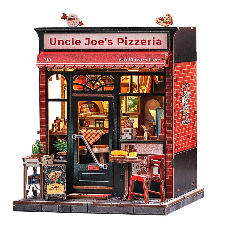 Cutebee, 3D DIY House, Uncle Joe's Pizzeria, CWGC210,15.5x16x19.5cm