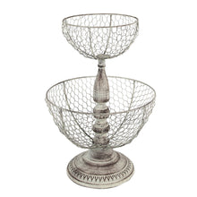 Etagère 2 laags Ø 30x44 cm beige ijzer