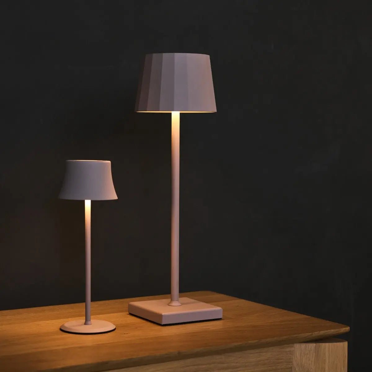 Tafellamp oplaadbaar 10 cm Ø 38 cm bruin IP54