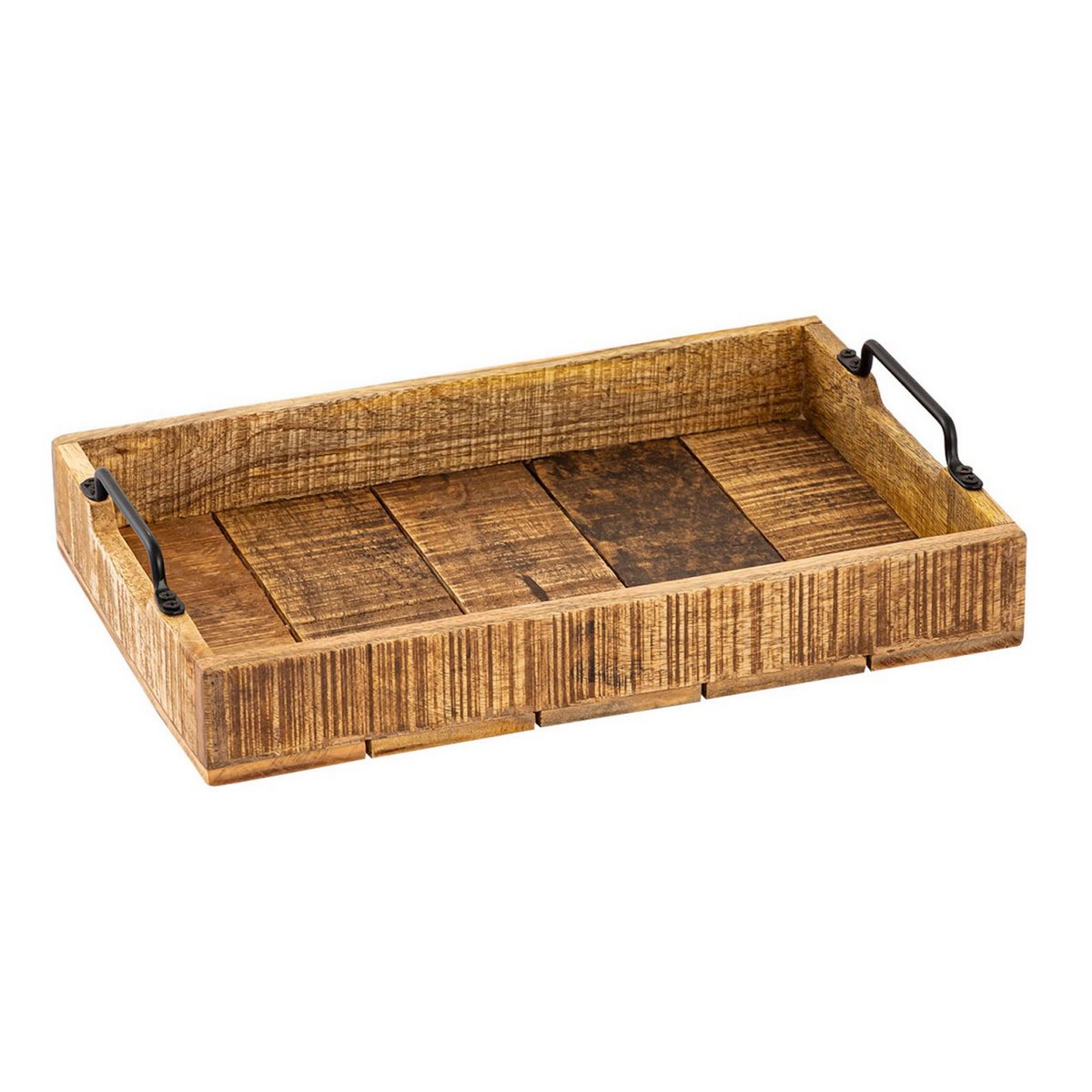 Serveerlade Houten Ladeset 2 Stuks Mango Hout 46x31 Cm Set