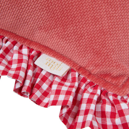 Hartkussen "Coral Interior" vakantie rood geschenk in hartvorm, romantisch kamer decor, stijlvol beddengoed, cadeau voor haar, rustieke kerstdecor (Kopia)