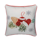 Kussenhoes kerst 45x45 cm katoen wit rood groen