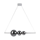 Led hanglamp chroom rookglas