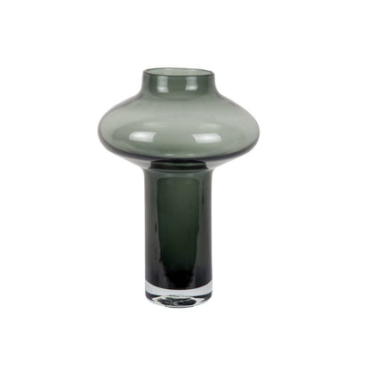 Vaas grijs glas 37 cm