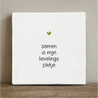 Tegeltje 'samen is mijn lievelingsplekje' 10x10 cm