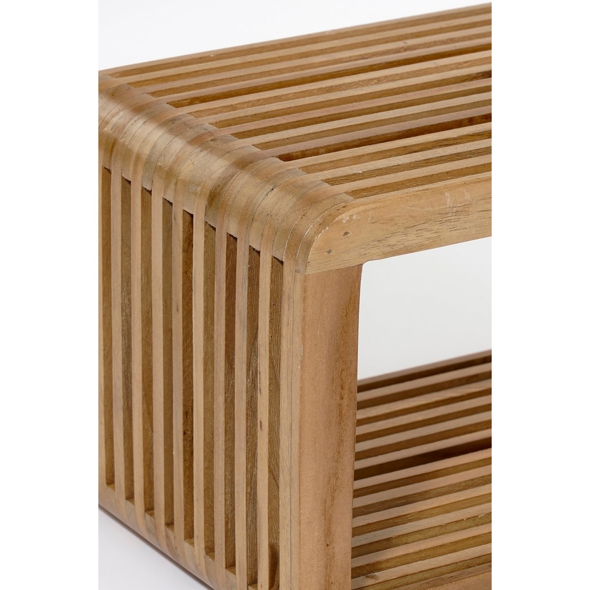 Wandplank zwevend set van 2 gerecycled hout bruin