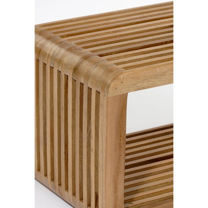 Wandplank zwevend set van 2 gerecycled hout bruin