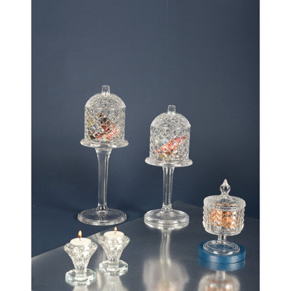 Bonbonnière glas 10x10x30 cm transparant