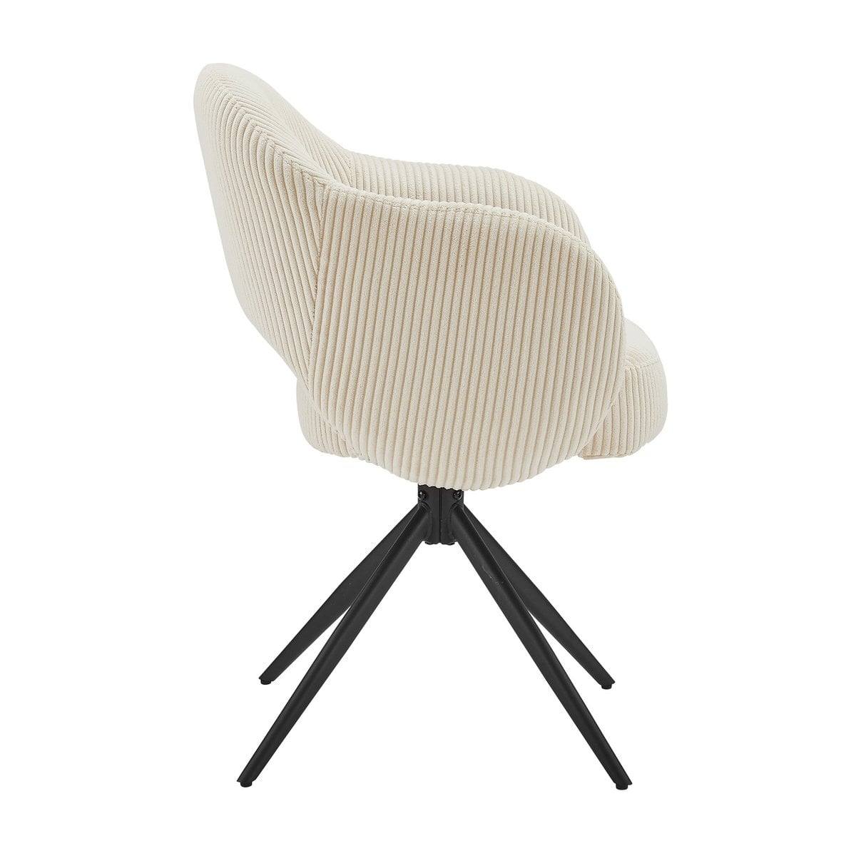 Fauteuil draaistoel cordoptiek beige
