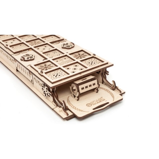 Bordspel Senet en Ur 34,5x14x6,1 cm berkenmultiplex
